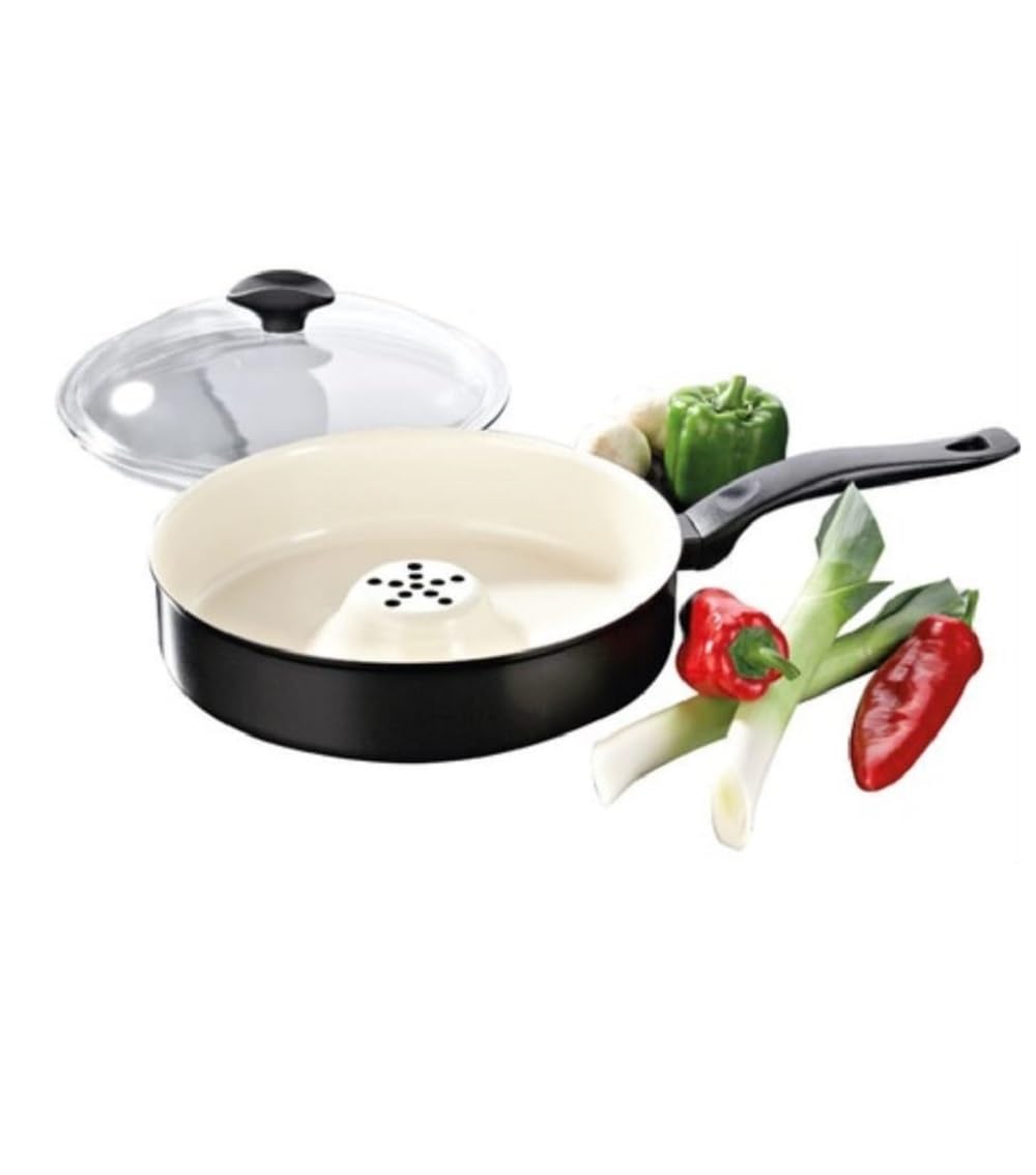 Ceramica Prima Dry Cooker Effortless Cooking with Innovative Removable Handle Ceramic Frying Pan