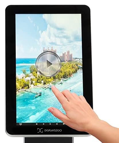 Image of 16 inch Touch Screen Digital Floor Stand, 10pt PCAP Touch, Media Player - Black