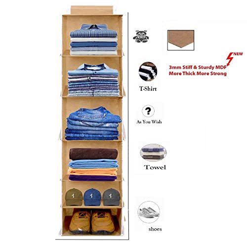 Image of Hanging Organizer (Beige, Pack of 1 (6 Shelf))
