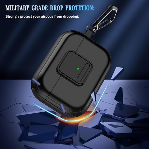 Image of Sounce AirPods Pro 2 Case with Mag-Safe & 4-in-1 Cleaning Pen Combo, Wireless Charging, Powerful Drop Protection, TPU Tough Case Accessories for AirPods Pro 1st /2nd Generation(2023 /2022 /2019) - Black