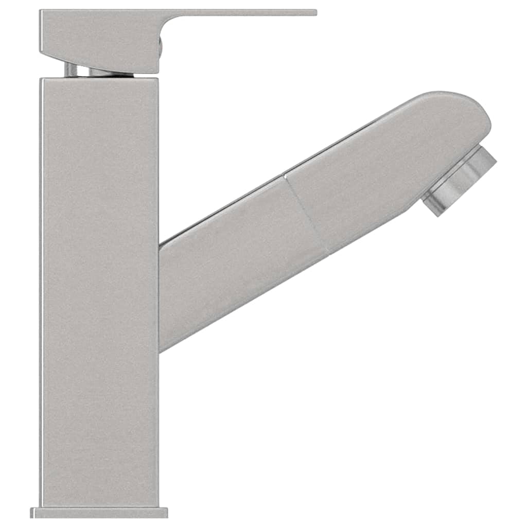 Bateria umywalkowa z wyciąganą słuchawką, jednouchwytowa bateria łazienkowa ze stali nierdzewnej i ABS, obracana o 360 stopni, 157 x 172 mm