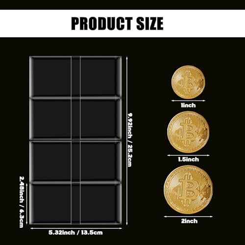 200 piezas fundas dobles para monedas 2.5 x 2.5 pulgadas miniatura 2