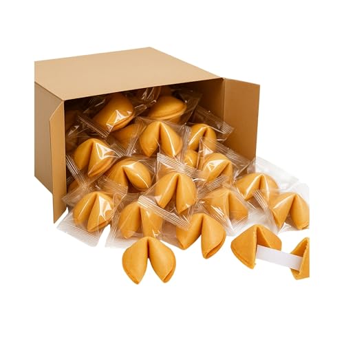 Fortune Cookies Bulk – 50 Pack | Individually Wrapped, Extra Crispy & Fresh Baked | Fun Party Favors for Weddings, Birthdays, Catering & Restaurants Chinese Fortune Cookies
