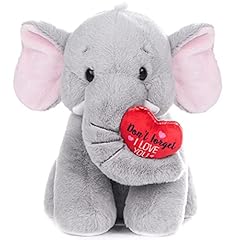 Gray Elephant & Red Heart