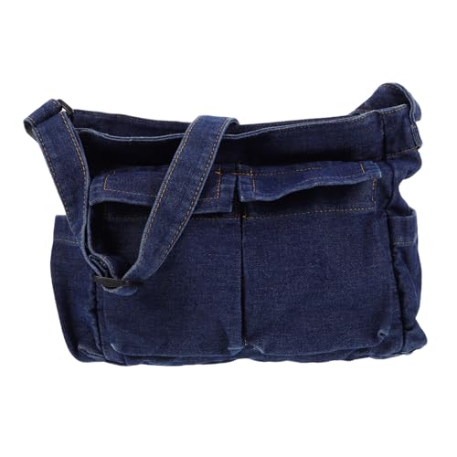 Sac bandoulière décontracté femme denim grand sac à main de loisirs