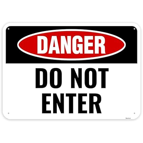 Venicor Danger Do Not Enter Sign Cover