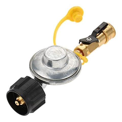 DRELD Propane 1/4" Quick Connect Adapter with Gas Grill Regulator, QCC1 Adapter Propane Regulator with Quick Connect 20-50lbs Propane Tanks to Gas Grill, for Fire Pit, Heater, BBQ Stove Camping Cover