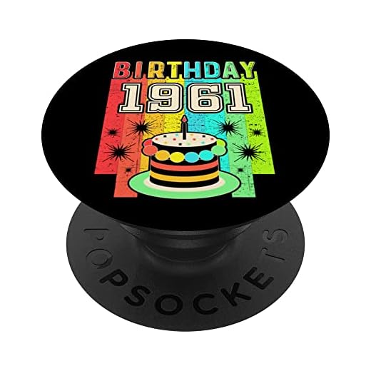 Born In 1961 Pop Socket para teléfono retro divertido cumpleaños 1961 PopSockets PopGrip Intercambiable