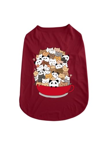 ���� ���̕� �t�ďH�p T�V���c �I�V���� Cartoon Cats ���� �L �p���_ �J�b�v ��񂿂��̂��m�� �g���[�i�[�V���c ���Ȃ� �ʋC/�L�k�� �_�炩�� ���U�� �E�ѕی� �X�|�[�c�� �L�� ��/��/��^�� M