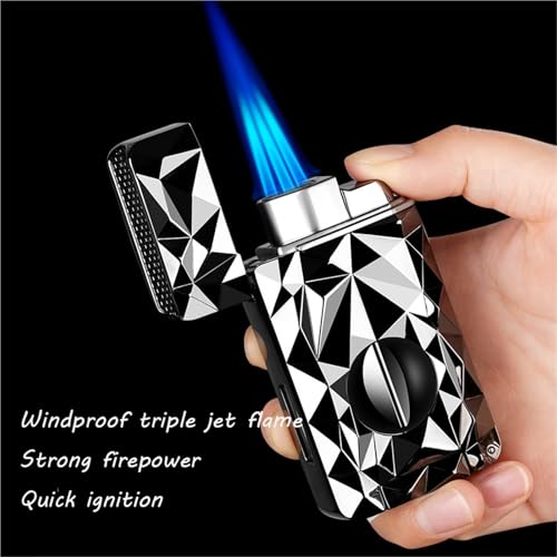 Mechero de butano ajustable con diseño multifunción y cámara de gas visible 3