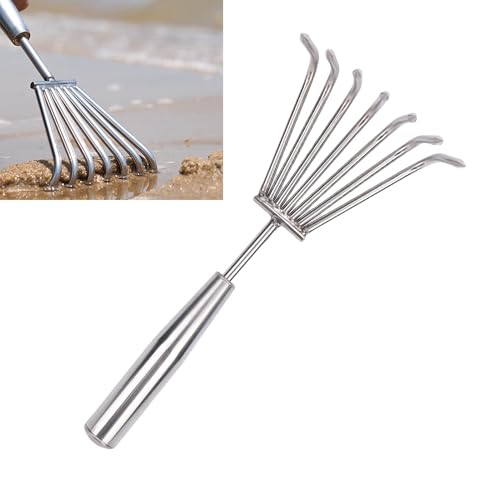 Rastrillo pequeño FLEXMAN de mano acero inoxidable miniatura 7