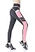 EAST HONG Women's Yoga Leggings Exercise Workout Pants Gym Tights (Gray/Pink, S)