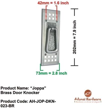Adonai Hardware "Joppa Brass Door Knocker (Satin Nickel)