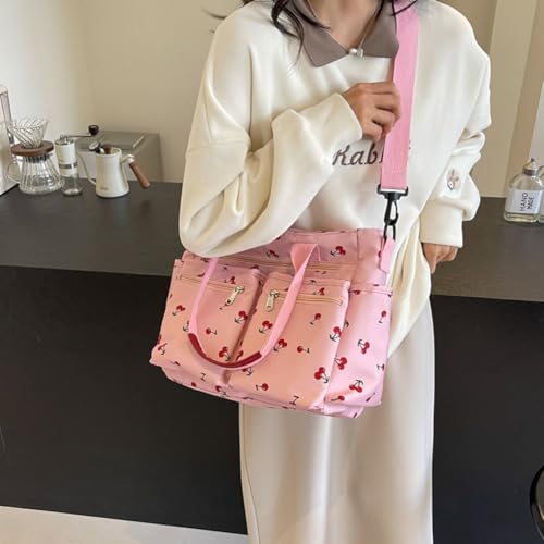 Bolsos tote para mujer - Bolso coqueto grande de nailon, bolso cruzado y de hombro para trabajo miniatura 3