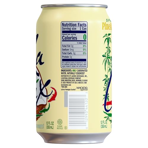 Image of LaCroix Sparkling Water | Pineapple Coconut Flavor | 8-Pack | Naturally Essenced, Zero Calorie, Sodium Free | 12 Fl Oz Cans