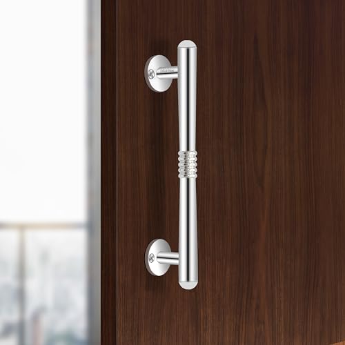 Image of Plantex Door Handle /Pooja Room Handle /8 Inch Door Handles for Main Door /Pull Push Handle /3 Years Warranty - Pack of 1 (S-142, Chrome)