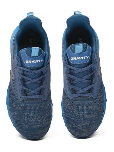Image of Impakto Gravity Running Shoes for Men | Lightweight & Breathable Sports Shoes | Soft Cushioned Insole | Anti Skid EVA Sole | Laceup Shoes for Jogging, Walking, Gym & Casual Outings