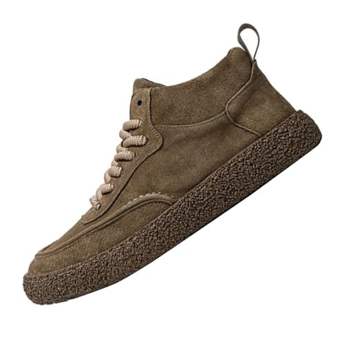 Sneakers alte da uomo in pelle scamosciata per abbigliamento casual,