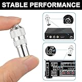 TV Aerial Splitter - 2-Way, 1 Female to 2 Male Coaxial Aerial Splitter with 7pcs TV Aerial Connector Adapter, Compatible with Cable TV & Antenna, Shielded Metal Housing, Signal Booster - Image 4