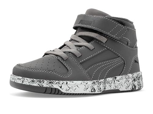 Image of PUMA Kids' Rebound Layup Mid Hook and Loop Sneakers