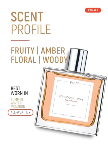 Image of EM5 Forbidden Fruit Perfume for Women | Sweet Fruity Floral Warm Spicy Fragrance | Eau de Parfum Spray | Strong & Long Lasting Scent | Luxury Gift for Her | 50ml