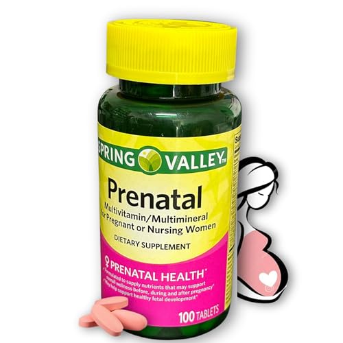 Image of Prenatal Vitamins- Multivitamin Multimineral for Pregnant and Nursing Women Supplement Tablets 100 Ct, Boxed By Fusion Shop Store