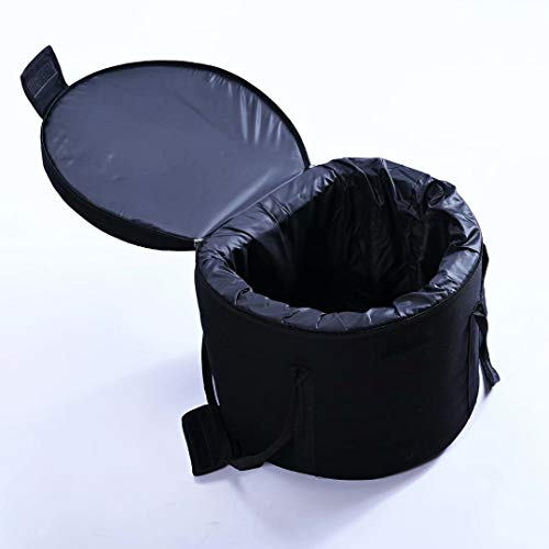 CVNC 18 Inch Black Color Heavy Duty Canvas Padded Carrying Case Travelling Bag For Crystal Singing Bowl - Thumbnail 3