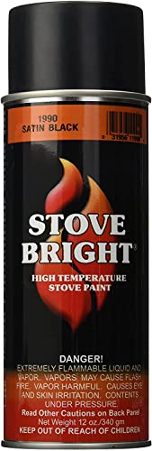 Image of Hi-Temperature 1200 deg. Stove Bright Stove and Fireplace Paint (Satin Black)