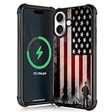 CARLOCA Compatible with iPhone 17 Case,for MagSafe Girl Fashion Graphic Design Shockproof Anti-Scratch Drop Protection Case for iPhone 17 Us Sunshine Soldiers Patriotic Cases