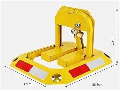 CukUJH Parking Lock Parking Barriers Parking Pile of Heavy Metal Bollards Parking Lock Security Interceptor O-Lane Parking Bollards 56.6 47 30Cm
