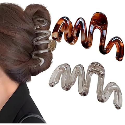 IPEWOEF Wavy Claw Hair Clips Cover