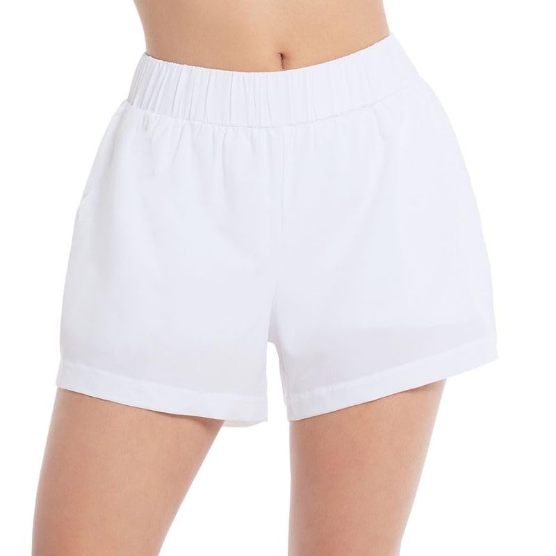 Lucky In Love Women`s High Road Tennis Short White