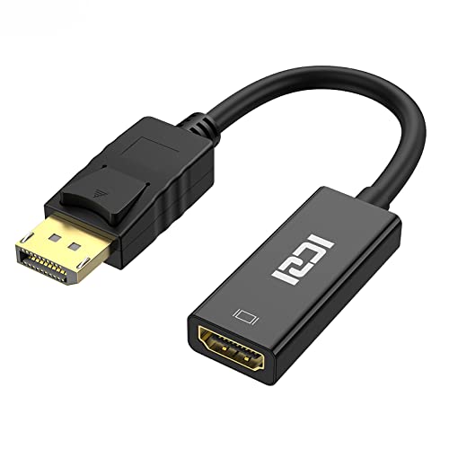 ICZI DisplayPort to HDMI Adapter 4K, Gold-Plated DP to HDMI Converter Male to Female Video Adapter 4K@30Hz, 2K@60Hz