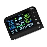 Greabuy Home Orologio Digitale Interno Esterno Temperatura Monitor Umidità Stazioni Meteo Interno Esterno