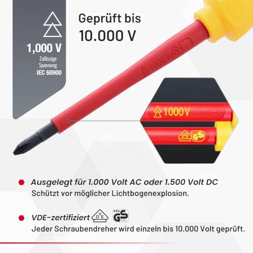 Wiha 32095 Schlitz- und Kreuzschlitzschraubendreher-Set, isoliert, 1000 Volt, 19-teilig – Ansicht 3