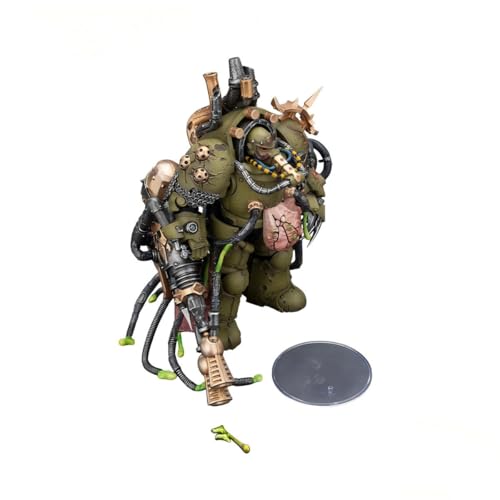 Image of JOYTOY Warhammer 40K 1 /18 Scale Action Figure Death Guard Lord of Virulence with Power Fist and Twin Plague Spewer - Articulated Figurine for Collection & Gifts - JT02908