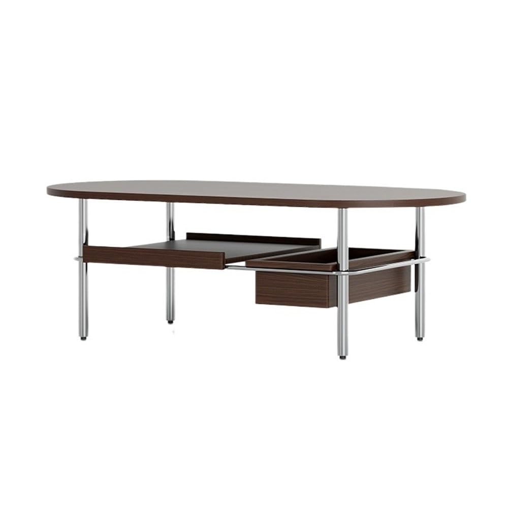 ZTHYSHOZ Side Table Coffee Table Sliding Storage Shelves Modern Living Room Center Home Decor Organized