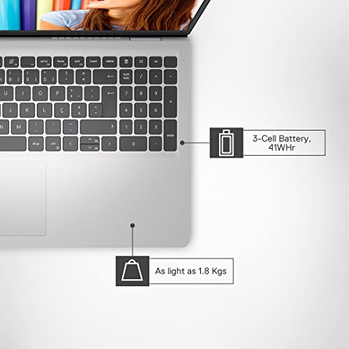 Image of Dell Inspiron 3515 Laptop, AMD Ryzen 3-3250U, Win 10 + MS Office, 15.6 inch (39.62cms) FHD, 8GB DDR4, 256GB SSD, Radeon Graphics, Platinum Silver, (D560524WIN9S)