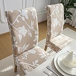 FORCHEER Dining Chair Covers Set of 4 Stretch Floral Dining Chair Slipcovers for Parson Chairs 4 Pack Washable Removable，(4,#16) - Image 5