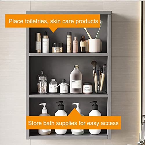 Botiquín de baño de 3 capas con puerta organizador de pared 4