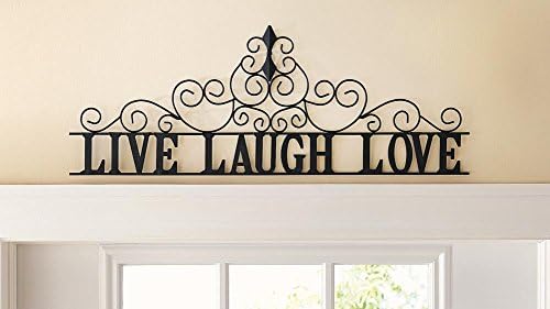 Amazon Co Jp Collections Etc Live Laugh Love Scrolling Metalwork Wall Art 家電 カメラ