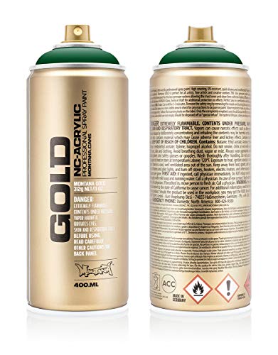 Montana Cans 285097 Spray Oro, gld400, 6070, 400 ml, Verde Esmeralda Green