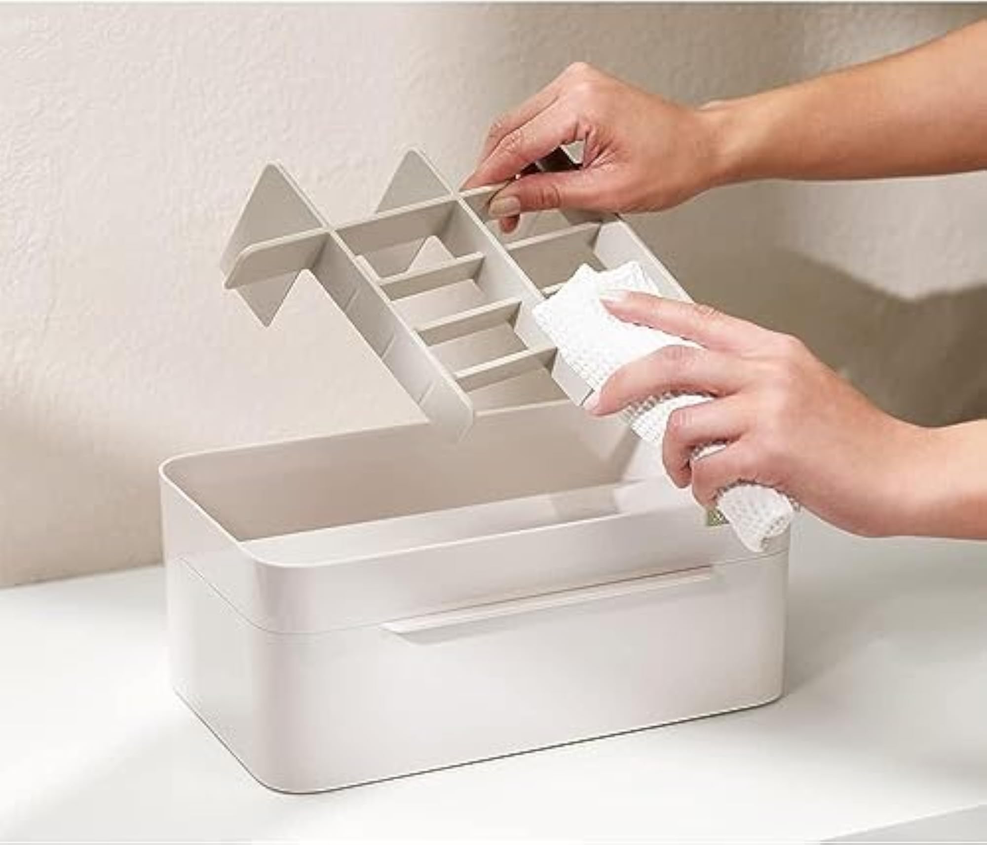 Cosmetics Storage Box with Mirror