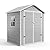 6x4 FT Outdoor Storage Shed with Floor, Plastic Resin Garden Shed with Window & Sloping Roof & Lockable Door for Patio Backyard Garden, Lawn Mower, Bike, Tool Storage