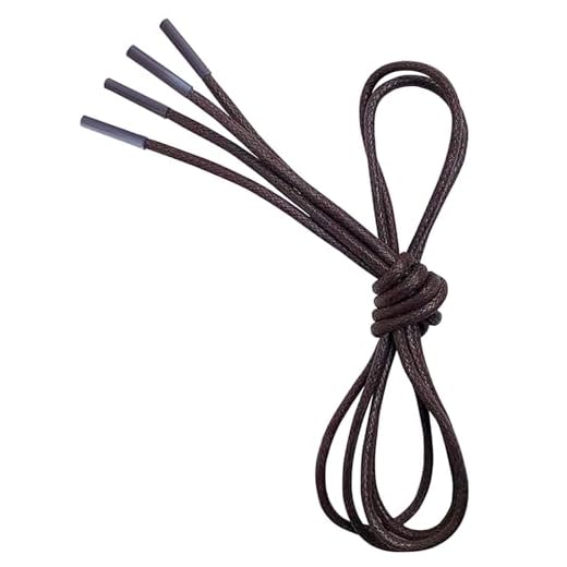 VSUDO Business Schnürsenkel Braun Rund Gewachste, Brown Waxed Dress Shoelace, ø2,5 mm dünne Braun Schnürsenkel/Schuhbänder für Lederschuhe, Herenschuhe, Anzugschuhe (1Paar-Braun-080cm)
