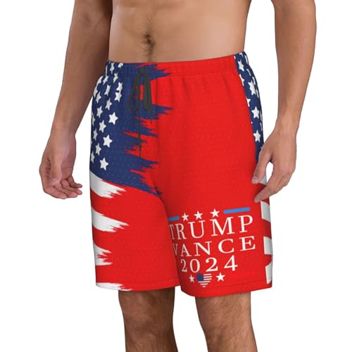 Tru-mp-Vance 2024 Tru-mp 2024 Mens Swimming Shorts Beach Trunks Swimwear with Mesh Lining Swimwear Bathing Suits -2