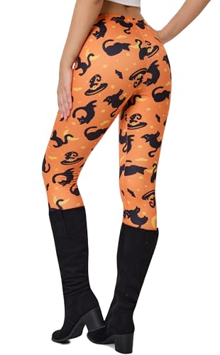 Image of sissycos Women's 80s Leggings Neon Artistic Splash Printed Buttery Soft Stretchy Pants