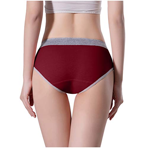 Bikini culottes en patchwork de couleurs solides : lot de 6 pièces à taille U extensible - 4