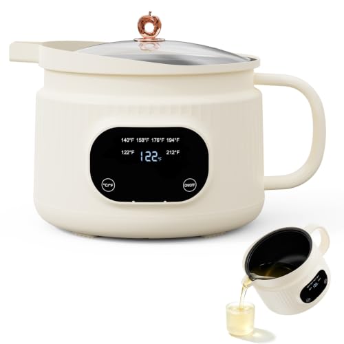 NAUQUOHZ 61 Oz Wax Melter Pot 6 Temp Presets for DIY Candle Making