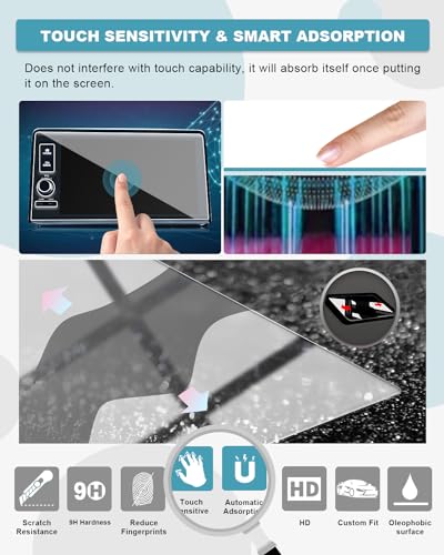 Image of CDEFG for 2024 2025 2026 Honda Ridgeline Screen Protector Tempered Glass for 2024 2025 2026 Honda Ridgeline Truck Accessories(Sport /TrailSport /RTL /Black Edition) 9-Inch Screen Cover HD 9H Hardness